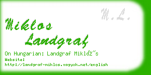 miklos landgraf business card